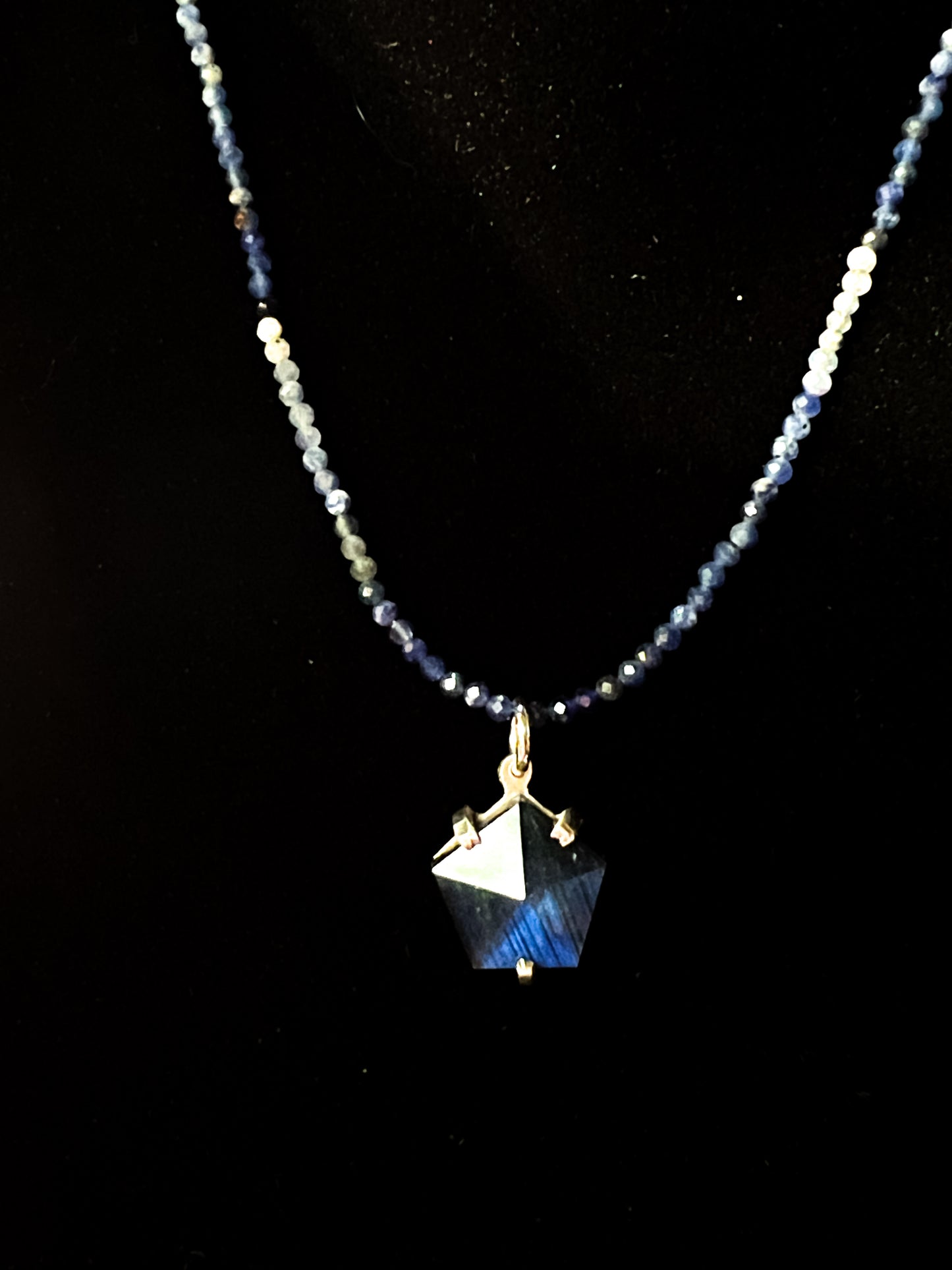 Sodalite Labradorite triplet in sterling