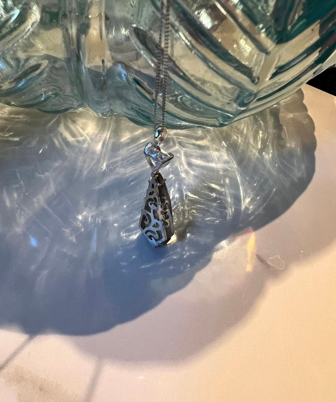 Labradorite and Moissanite necklace