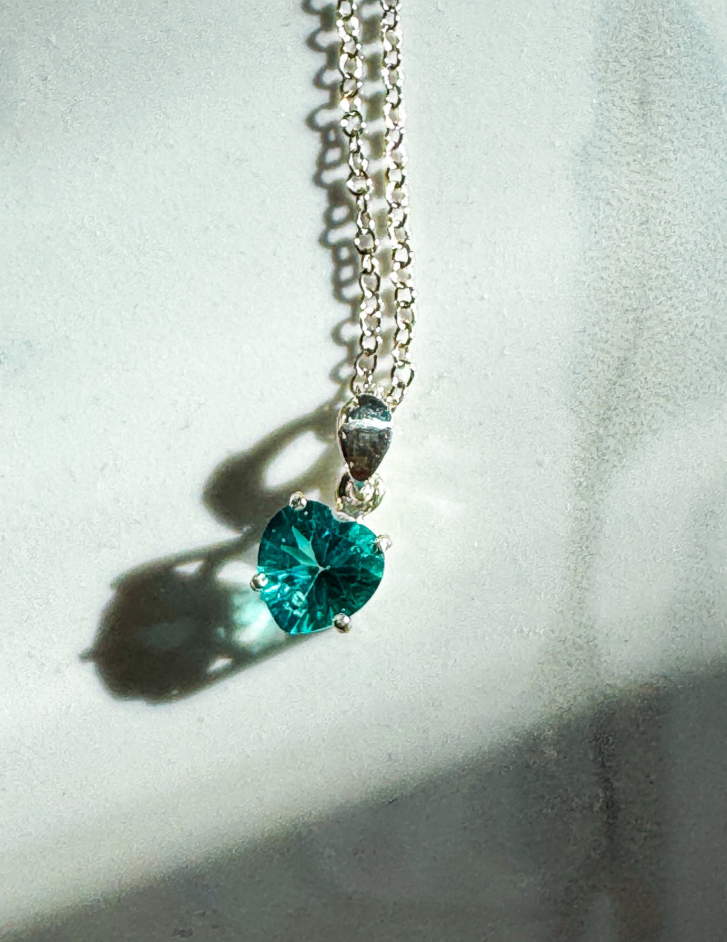 Apatite Heart in Sterling
