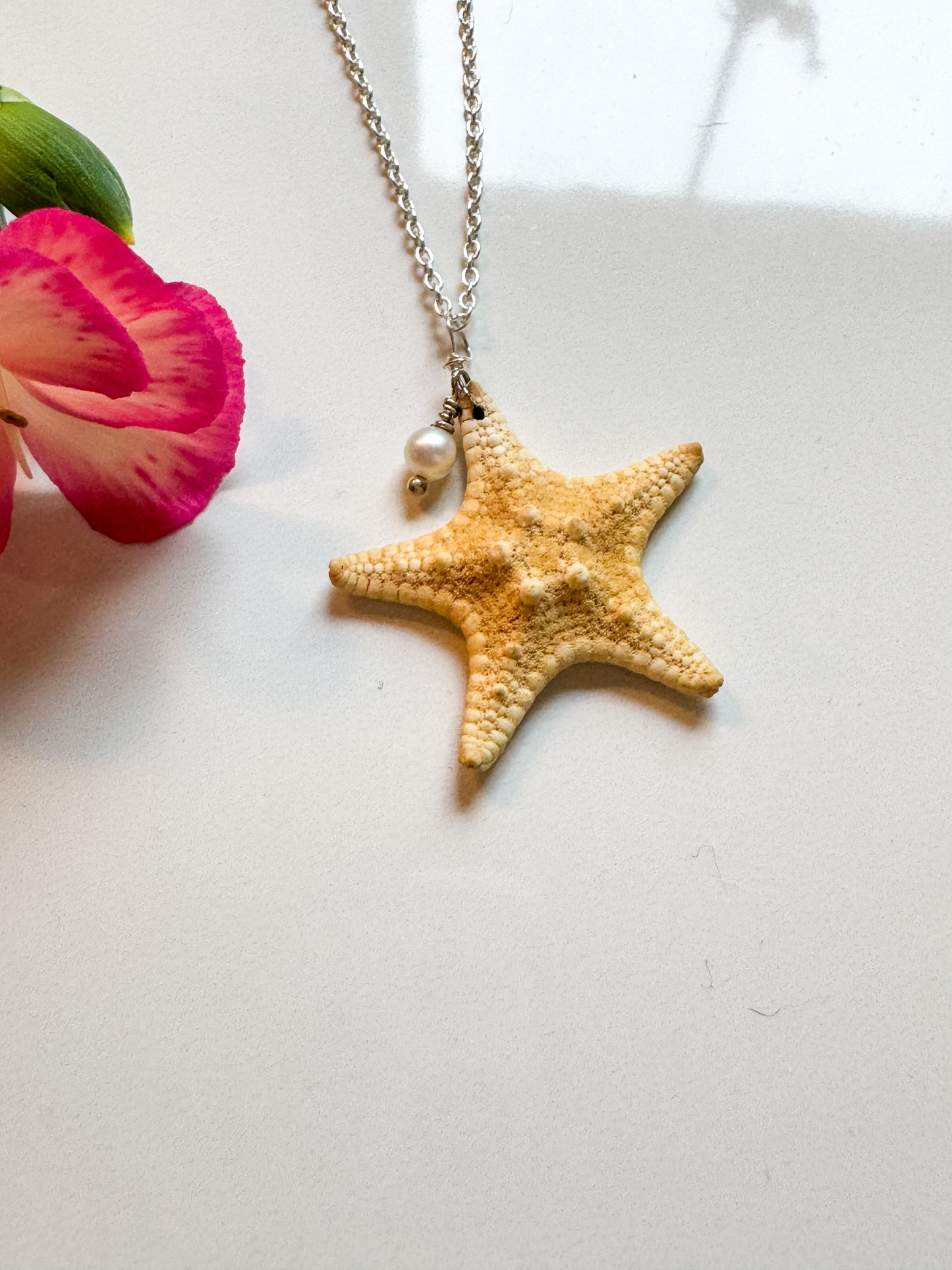 Real starfish on Sterling chain