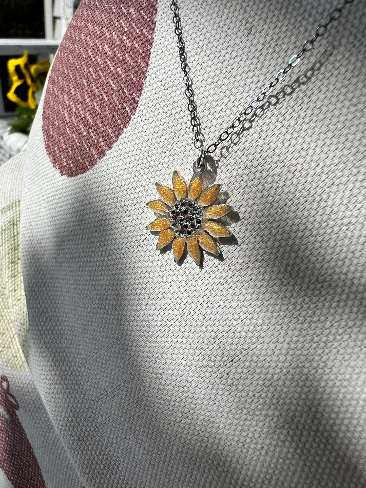 Chocolate Diamond & Epoxy Sun Flower