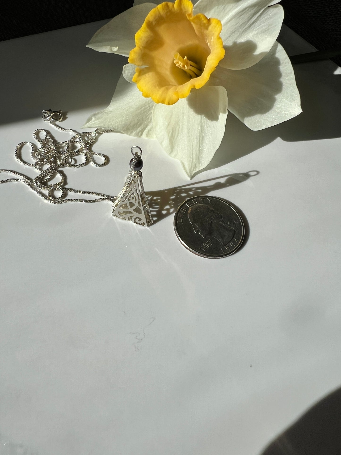 Mystic Trifold Sterling Pendant