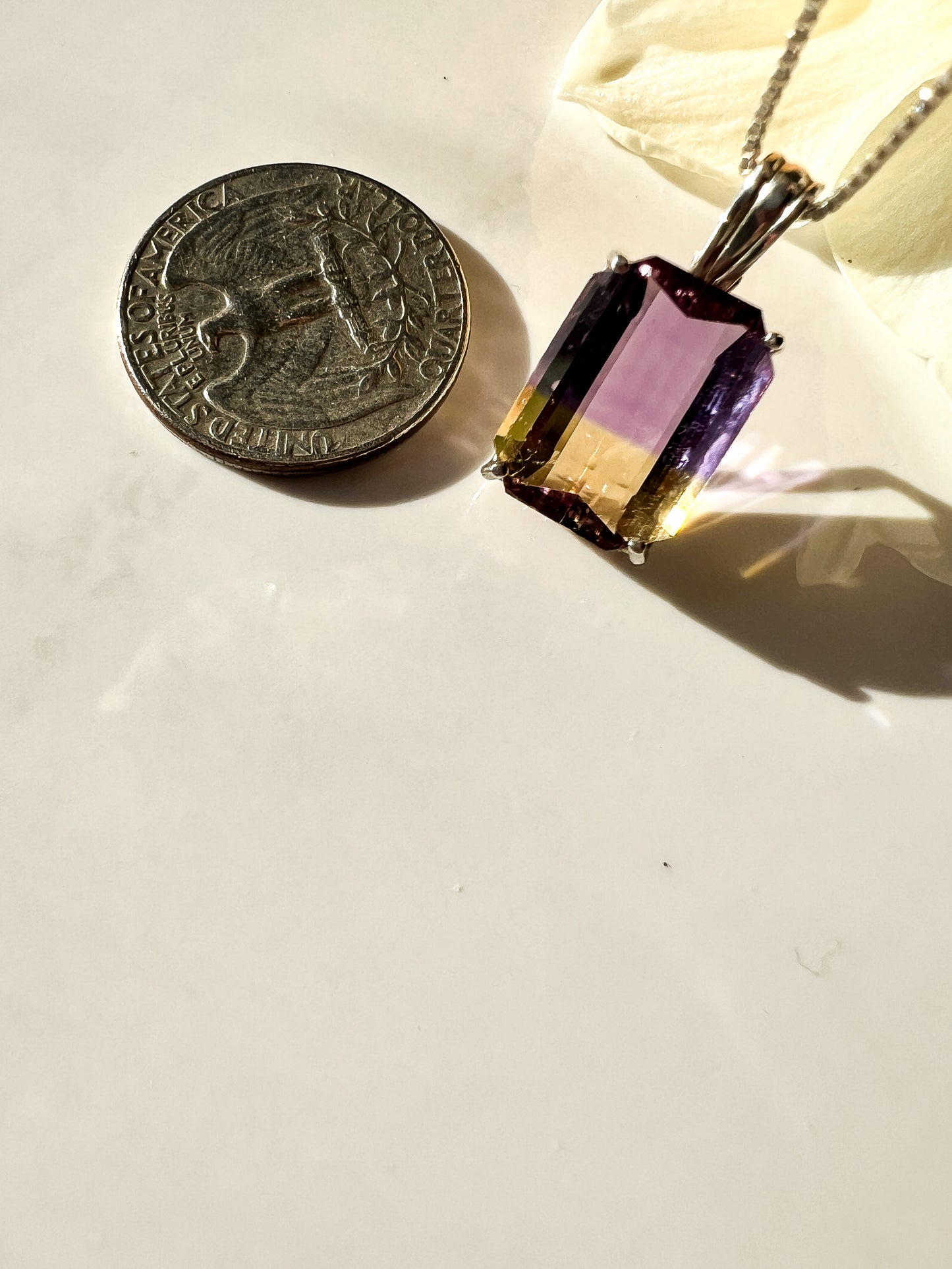 Classically set Ametrine pendant