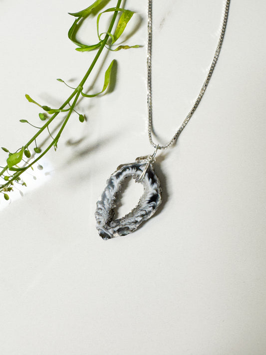 Geode slice pendant