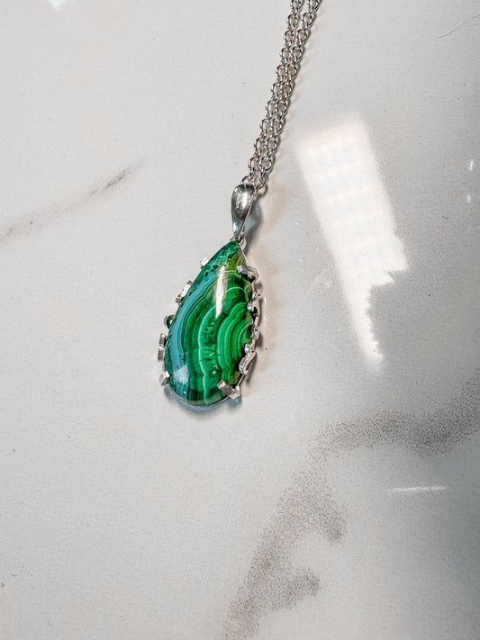 Azurite Malachite chrysocolla pendant