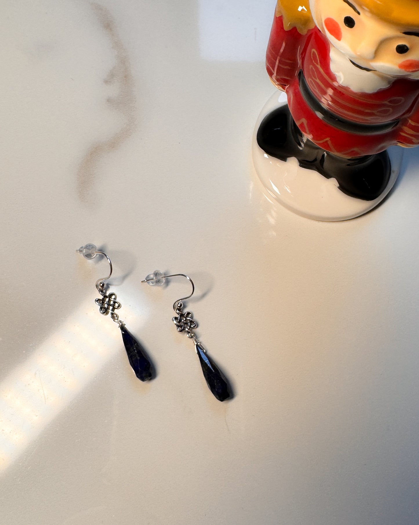 Celtic Lapis in Sterling earrings