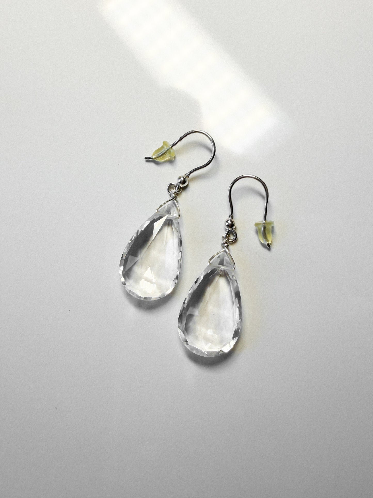 Clear Crystal Quarts earrings