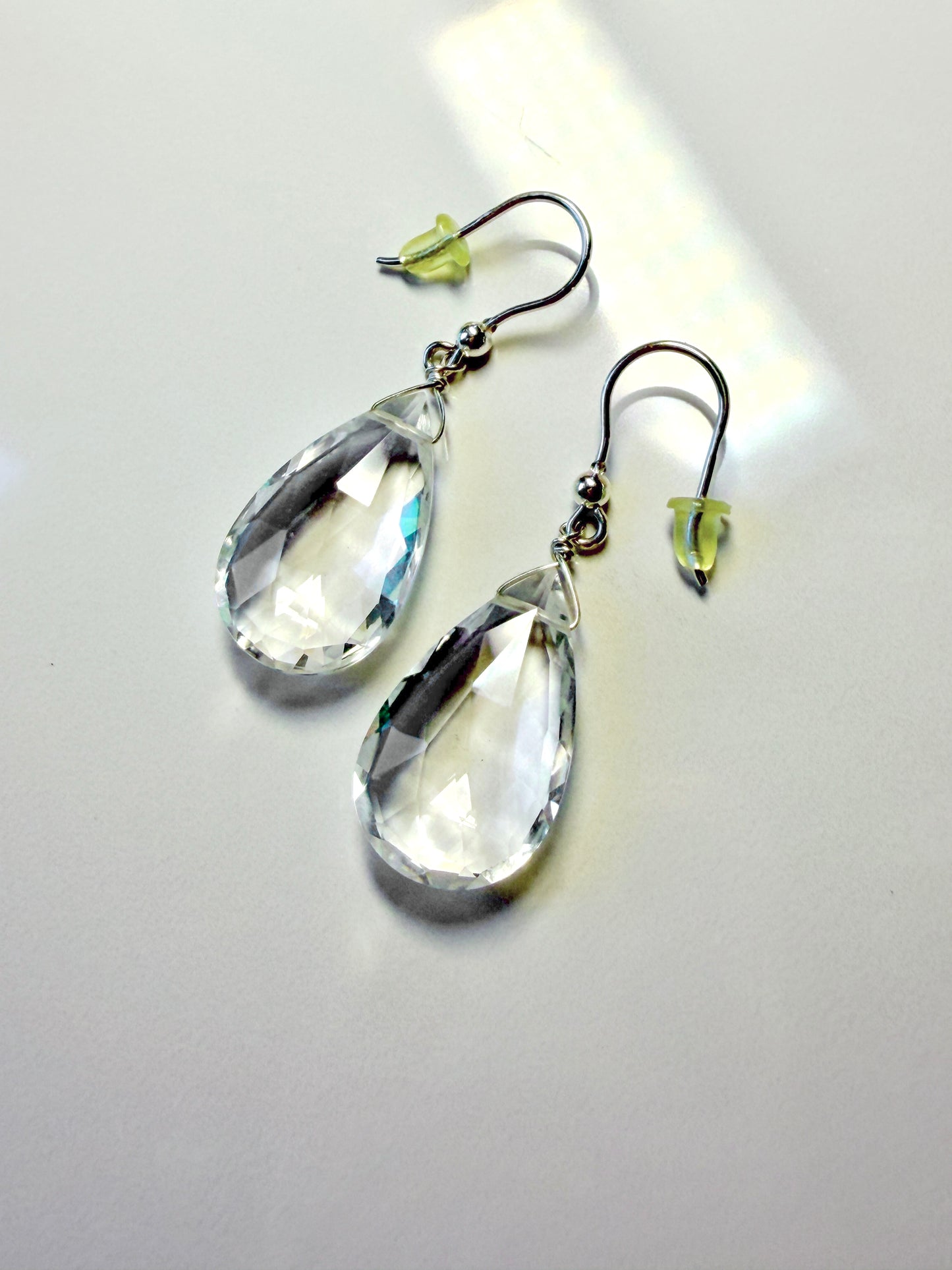 Clear Crystal Quarts earrings