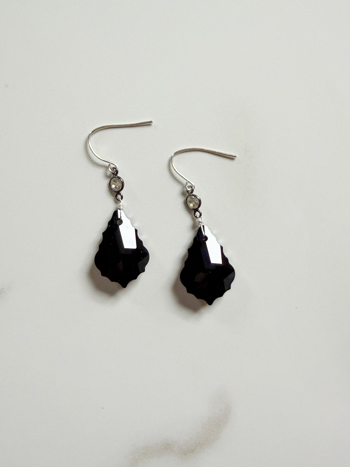 Fancy Jet earrings