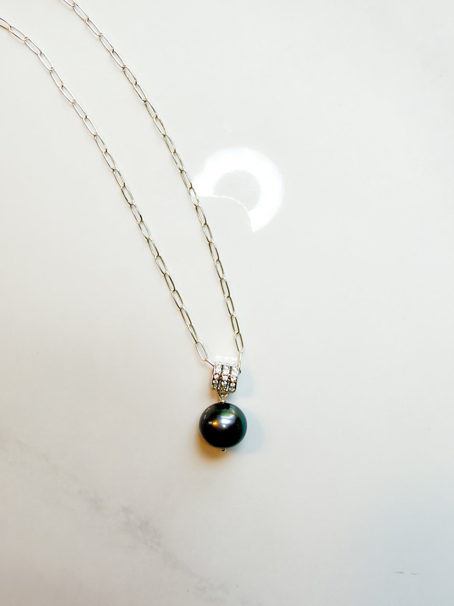 Green blue Freshwater Pearl pendant