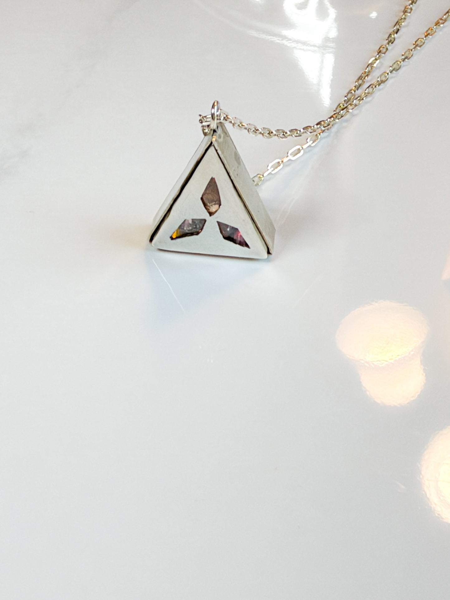 Sterling box pendant