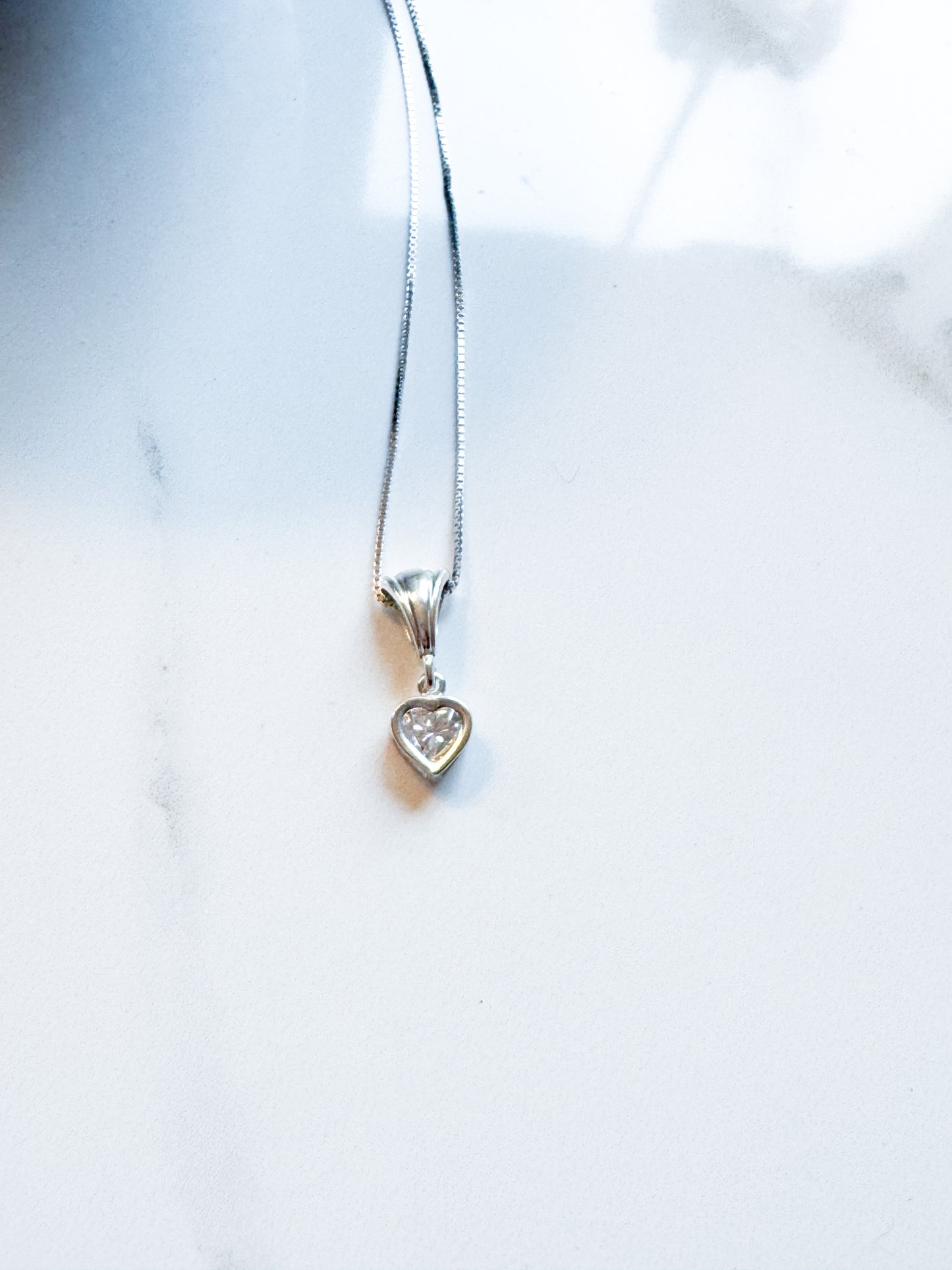 Heart Moissanite (lab diamond) pendant