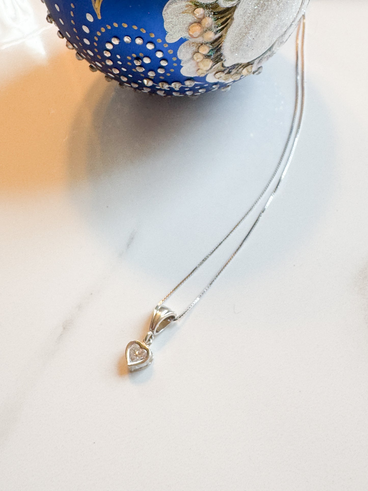 Heart Moissanite (lab diamond) pendant