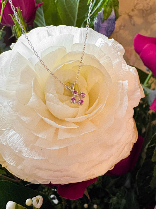 Petite Pink Moissanite Pendant