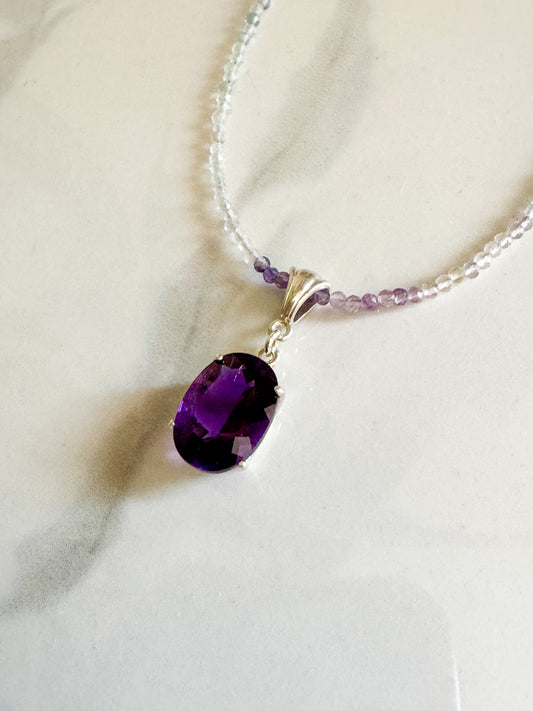 Amethyst and Fluorite necklace