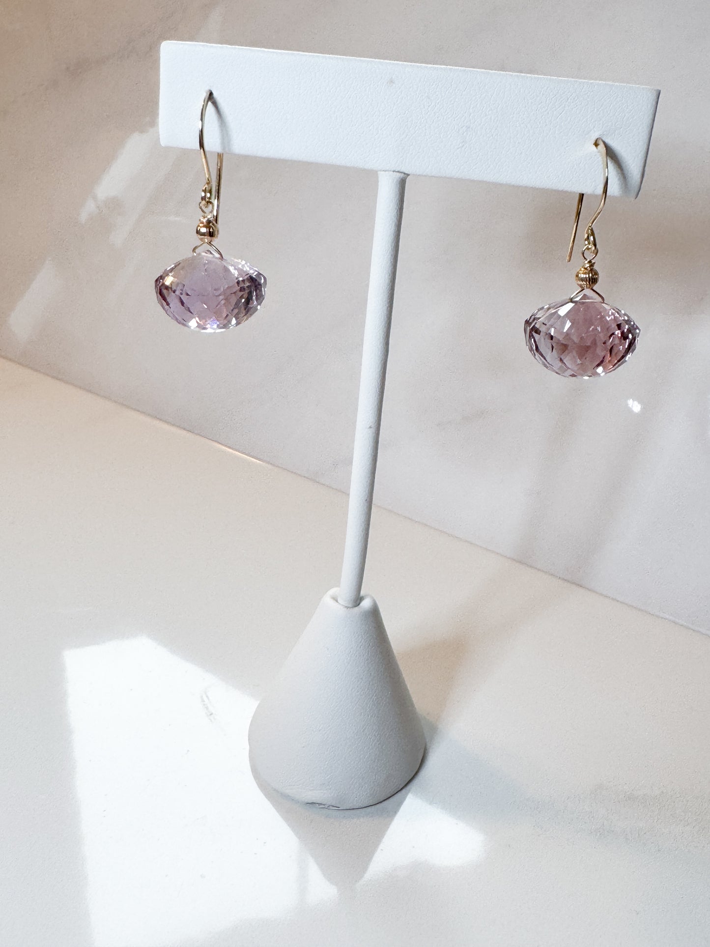 Ametrine fancy cut in Gold fill earrings