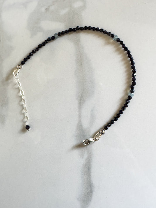 Blue Goldstone and Opal bracelet