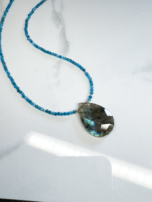 Apatite and Labradorite pendant