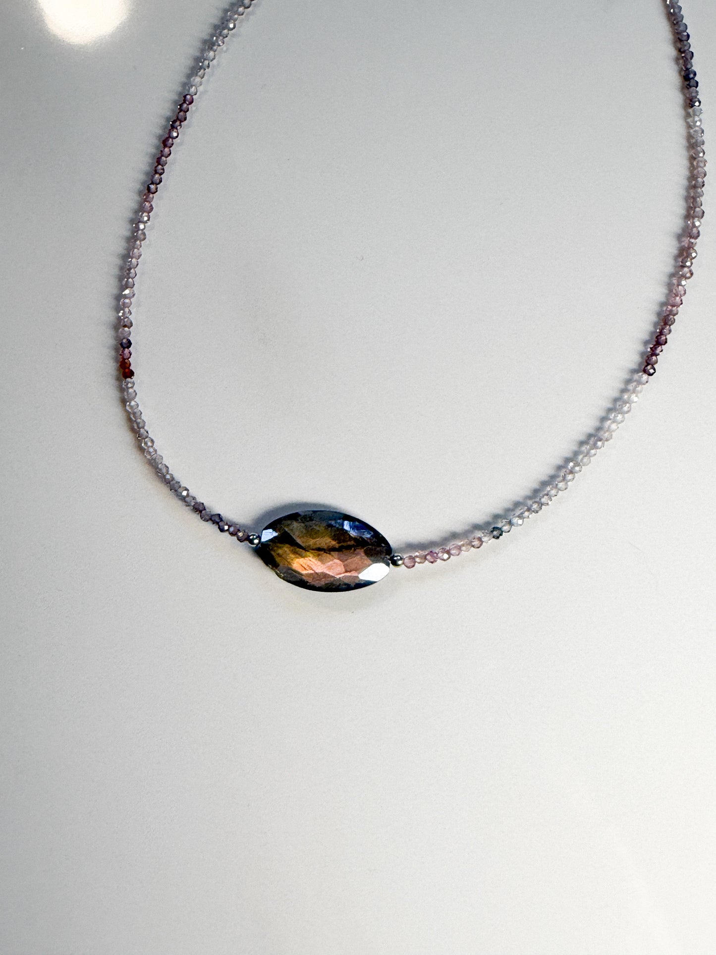 Multi-colored Spinel and Labradorite necklace