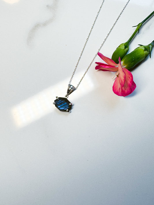 Banded labradorite pendant