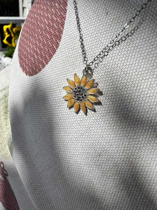 Chocolate Diamond & Epoxy Sun Flower