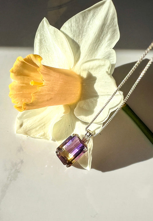 Classically set Ametrine pendant