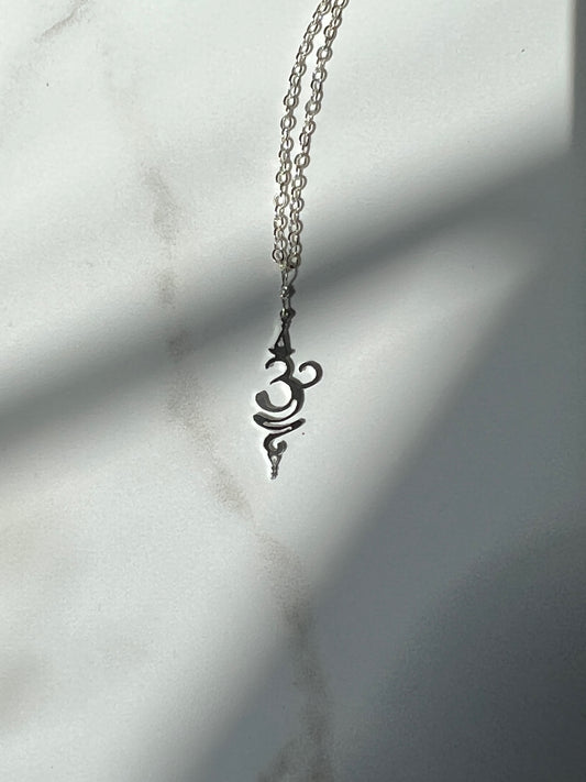 Sterling hand-cut Sanskrit symbol for Breathe