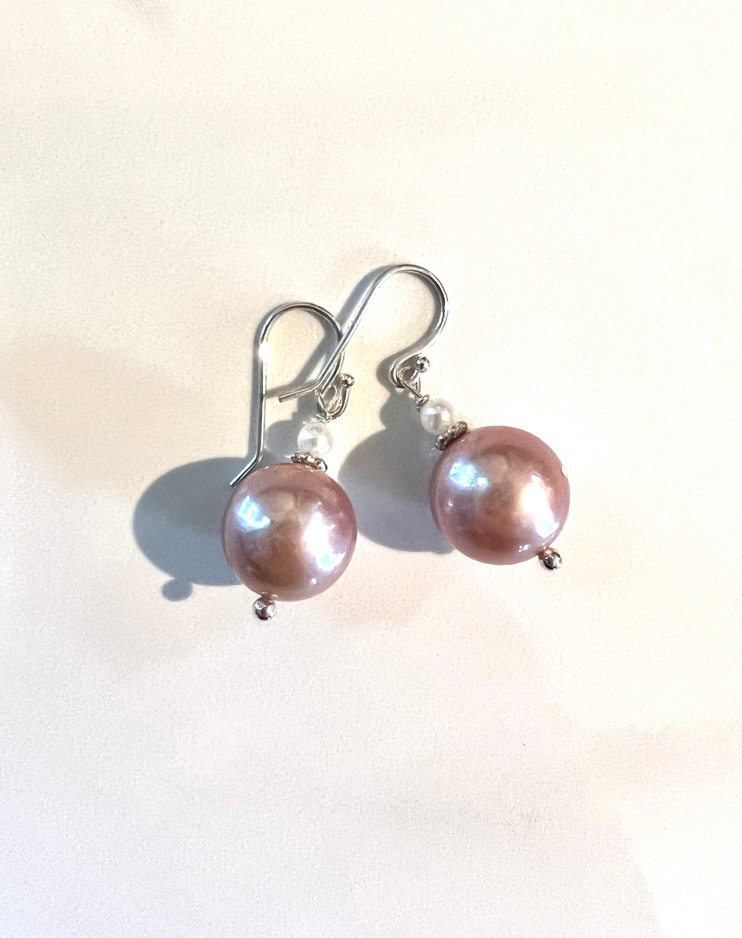 Gorgeous Akoya Sterling Pearl earrings