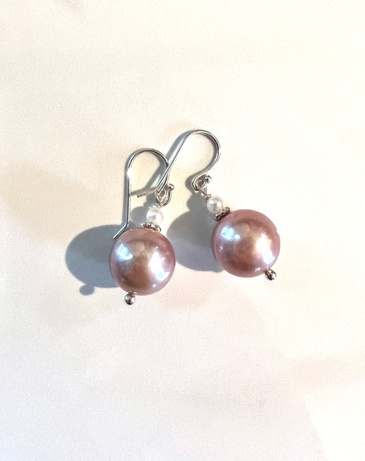 Gorgeous Akoya Sterling Pearl earrings